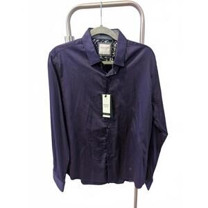 Denim & Flowers Purple Dress Shirt Men’s Large NWT